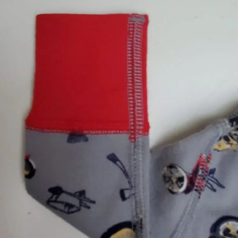 Hanna Andersson Baby Tractor Organic Cotton Sleeper Size 0 6M